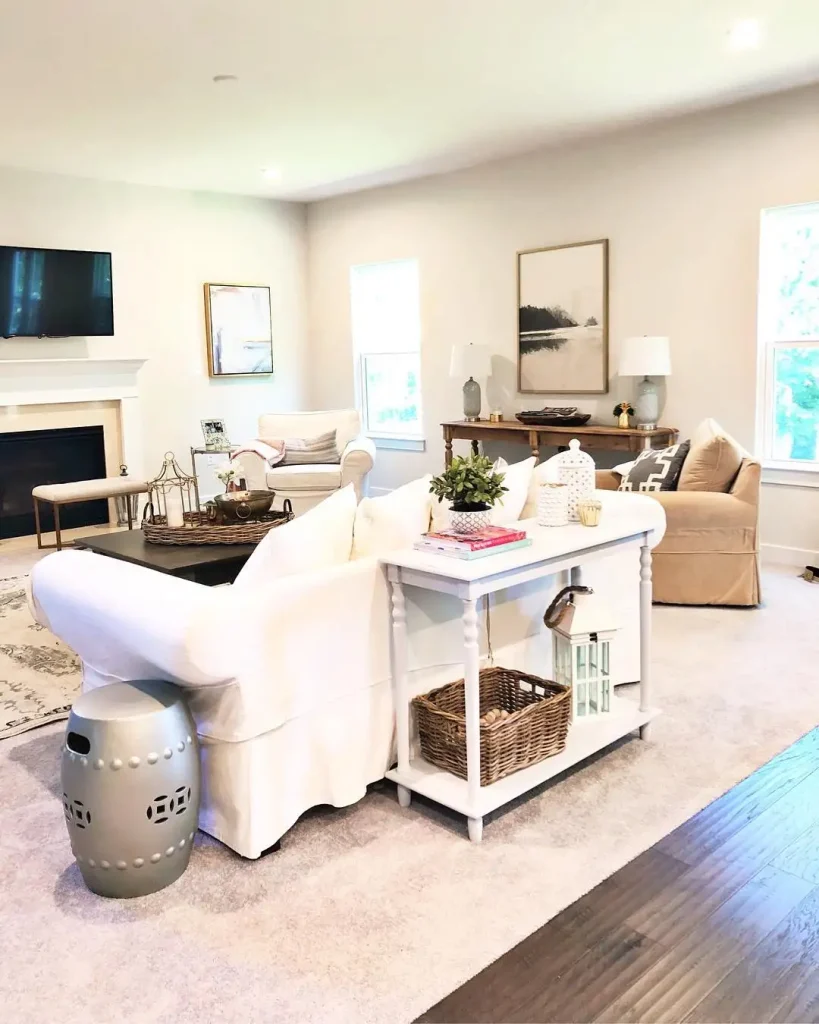 27. Use a Tall Console Table as a Feature Piece