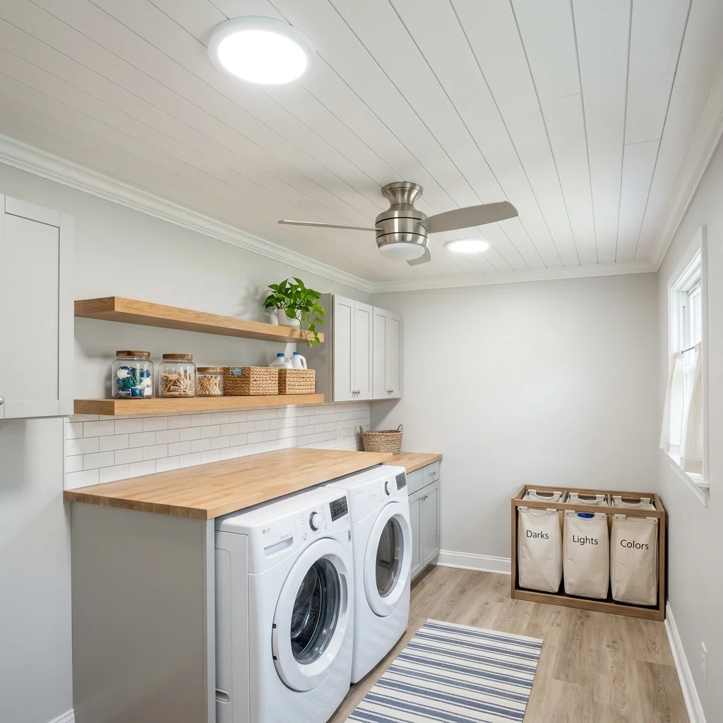 28. Create a DIY Laundry Room Ceiling Upgrade