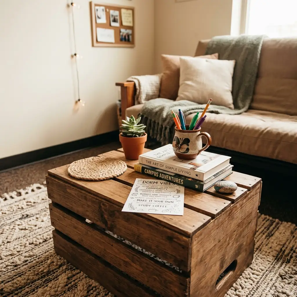 29. Style a Dorm Room or Small Apartment Coffee Table