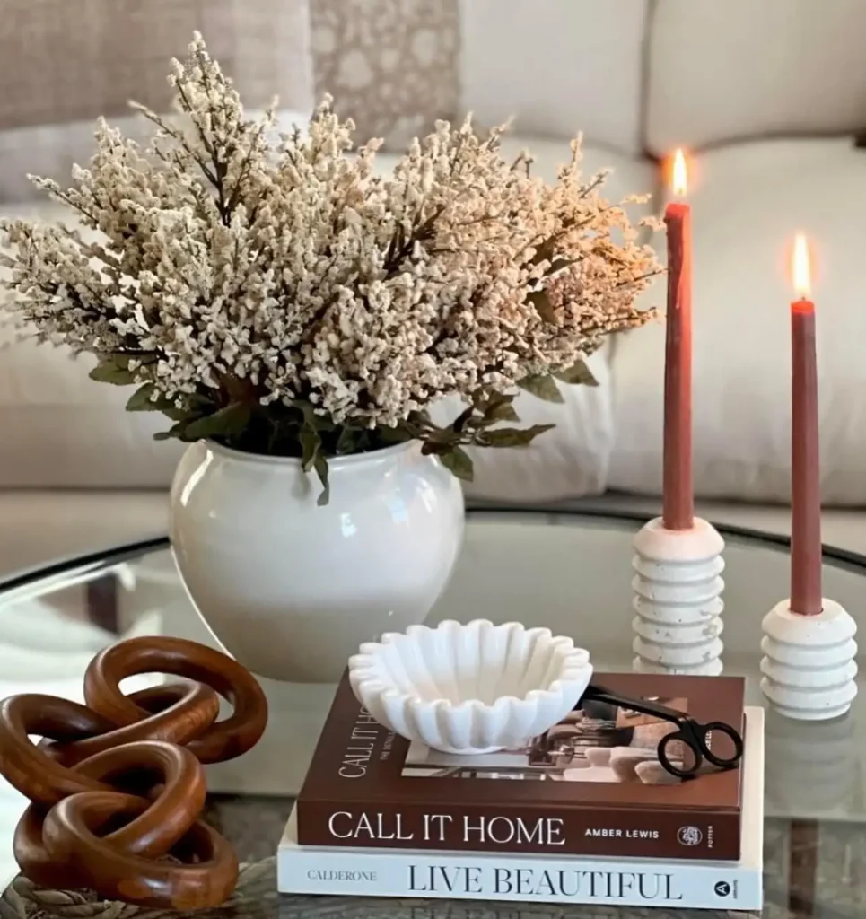 3. Stack Coffee Table Books for Height and Personality