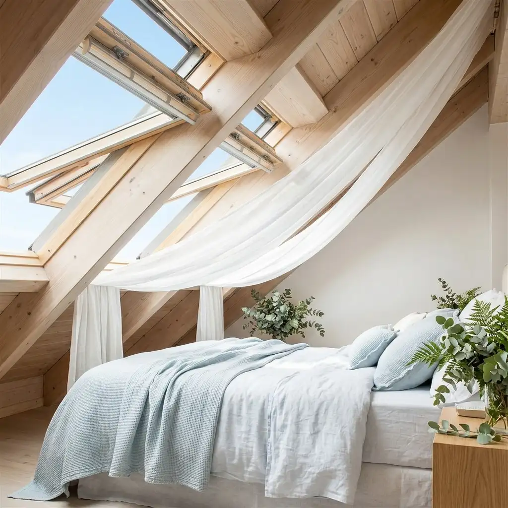 30. Maintain and Style the Sloped Ceiling Room Seasonally