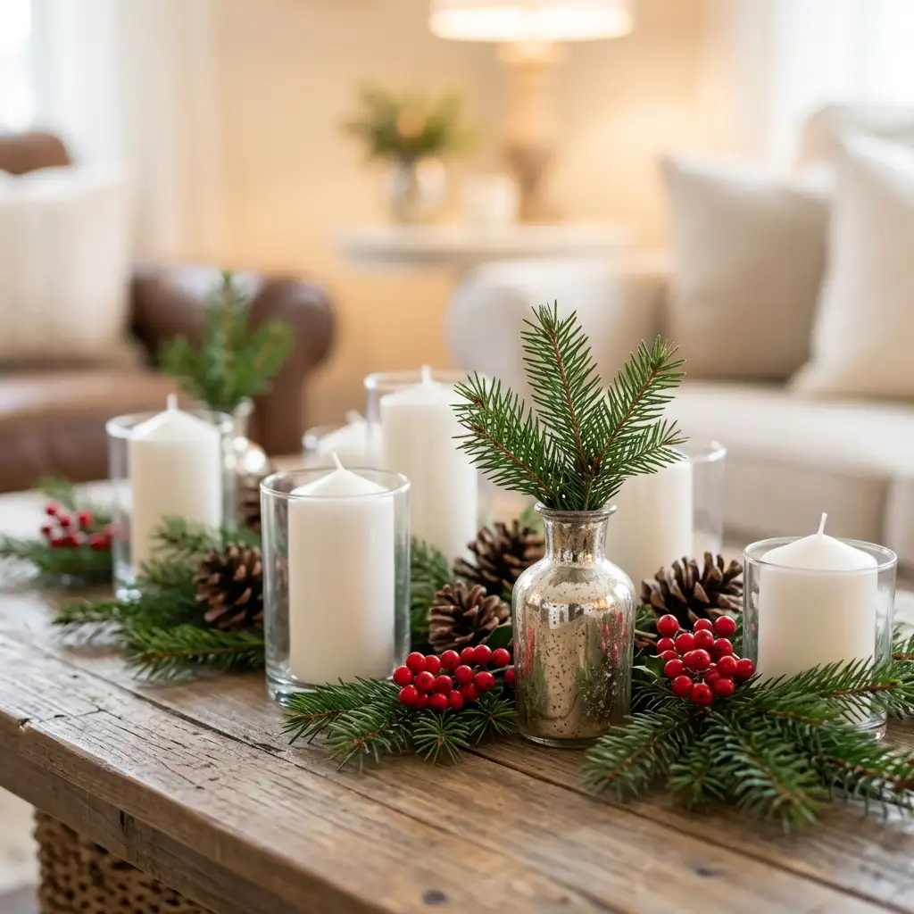 31. Create a Holiday or Festive Coffee Table Display