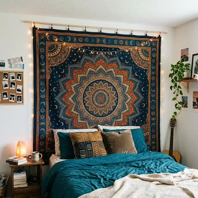 32. Hang Tapestries or Fabric Wall Art