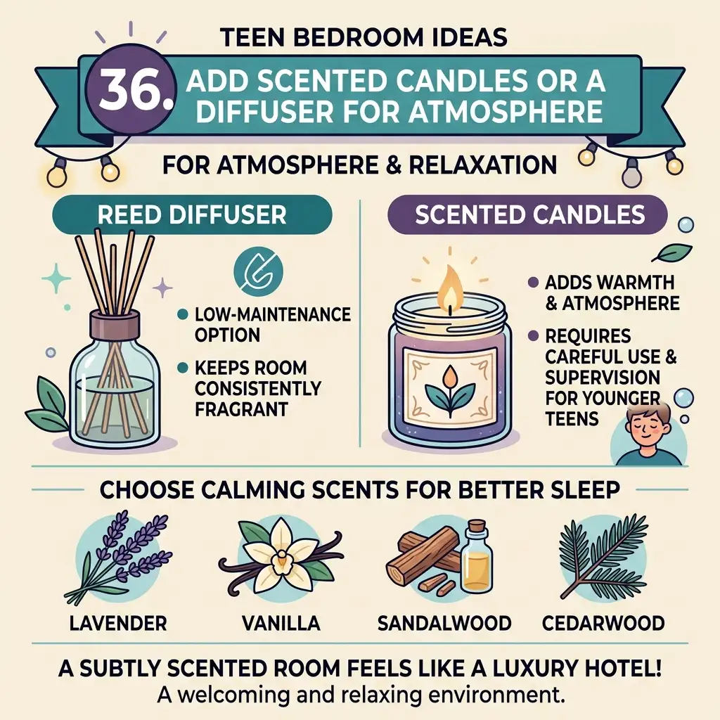 36. Add Scented Candles or a Diffuser for Atmosphere