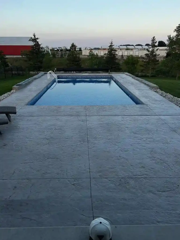 6. Create a Stamped Concrete Pool Deck