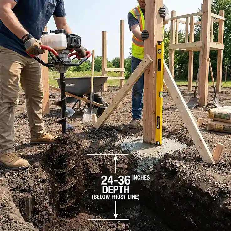 6. Dig and Set the Posts Correctly