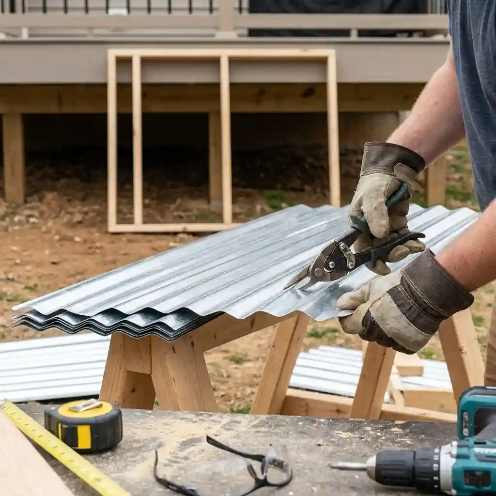 6. Install Corrugated Metal Panels for an Industrial Edge