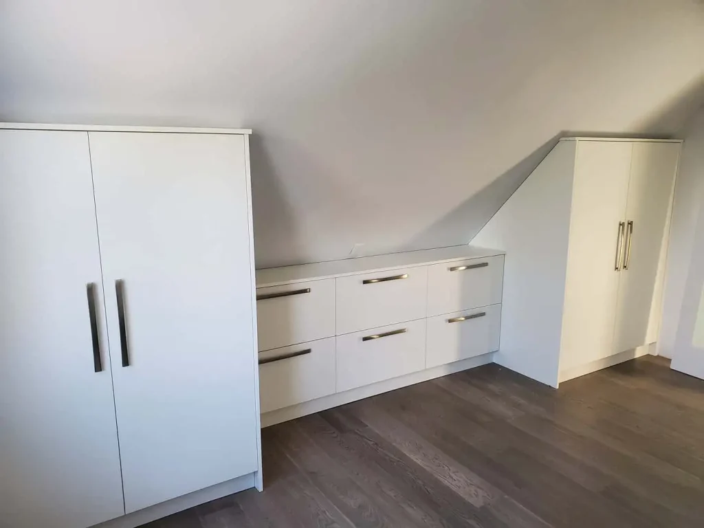 6. Install Low Built In Storage Under the Slope