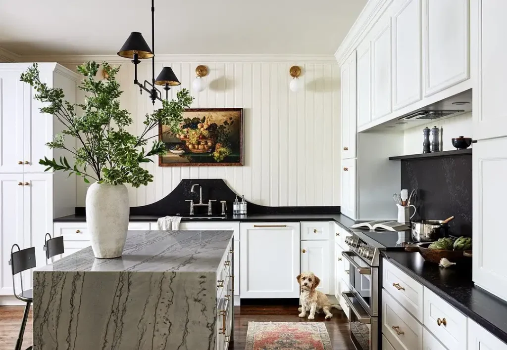 7. Beadboard in the Kitchen for Farmhouse Style