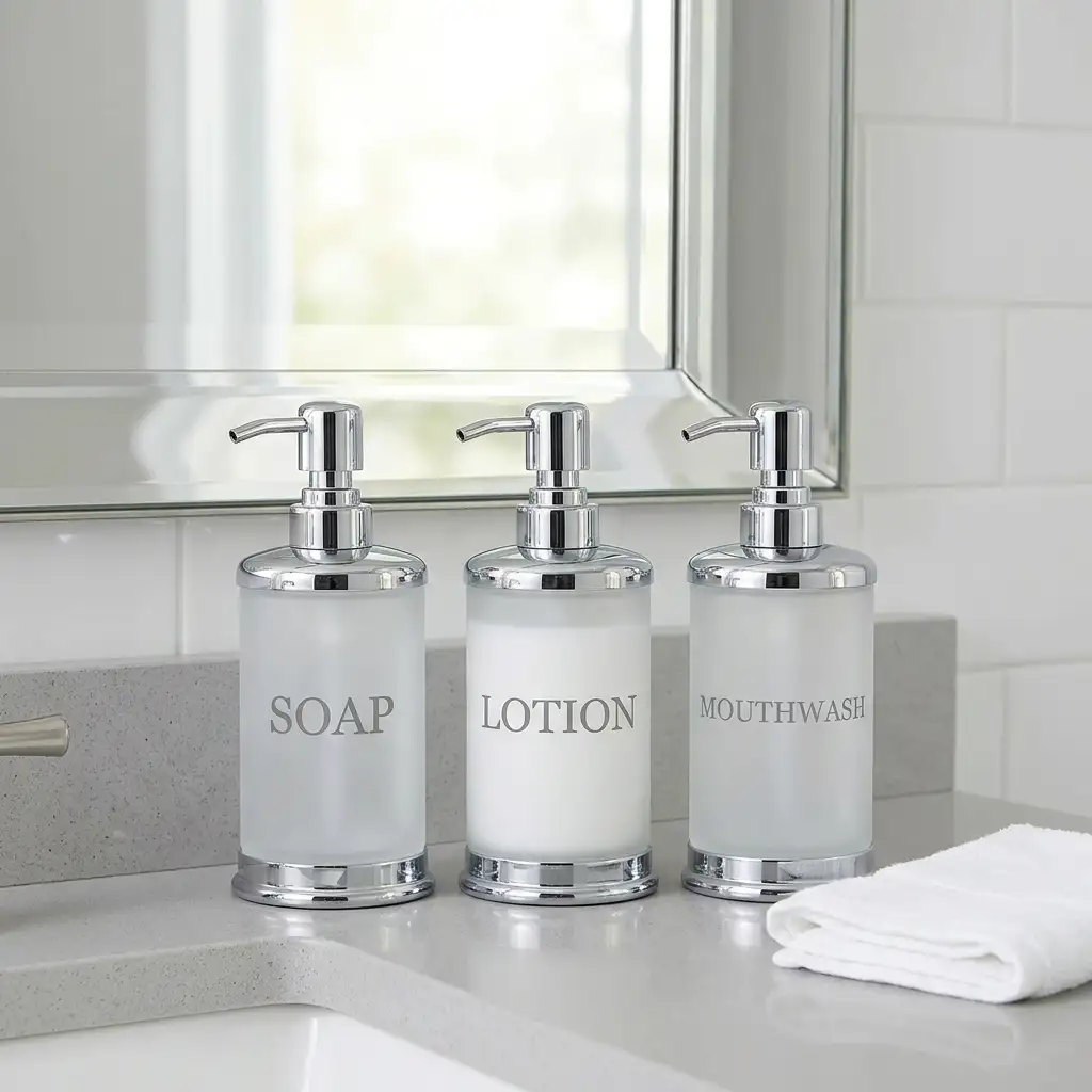7. Use Matching Dispensers for a Cohesive Look