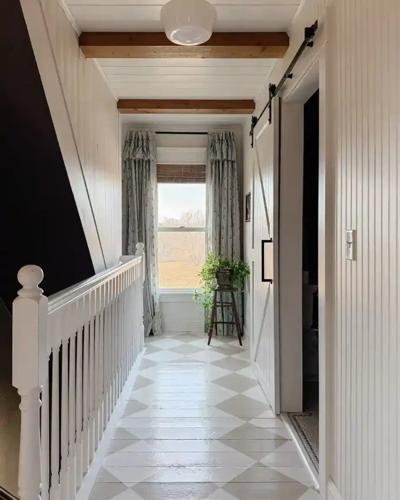 8. Beadboard in the Hallway for an Elegant Entry