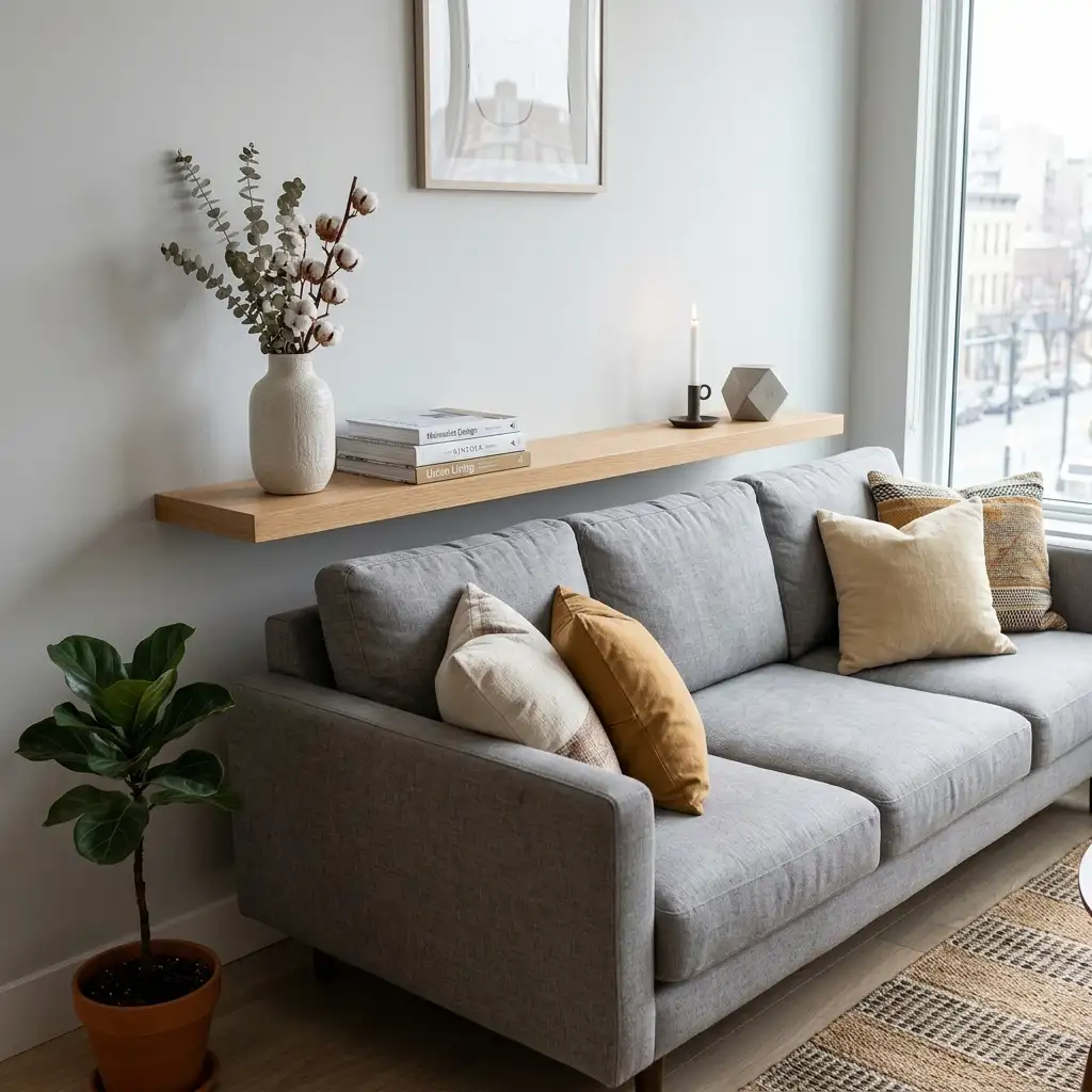 8. Try a Floating Console Table Look
