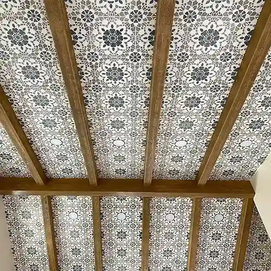 9. Create a Stenciled Ceiling Design