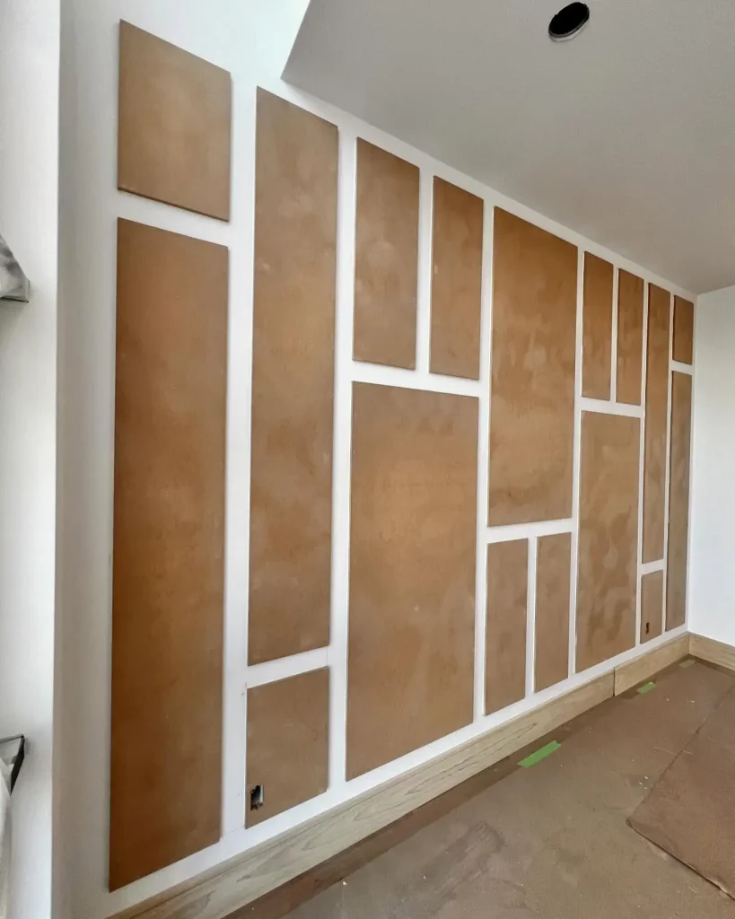 9. MDF Geometric Paneling for a Modern Statement