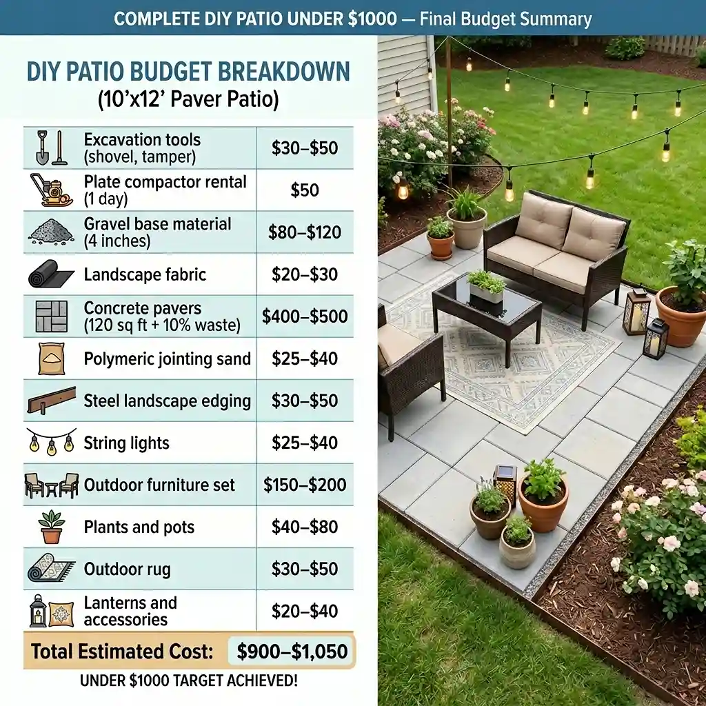 Complete DIY Patio Under 1000