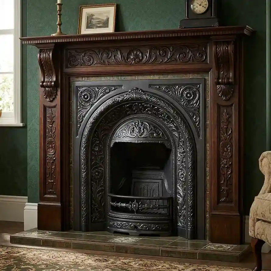 12. Victorian Cast Iron Fireplace Insert