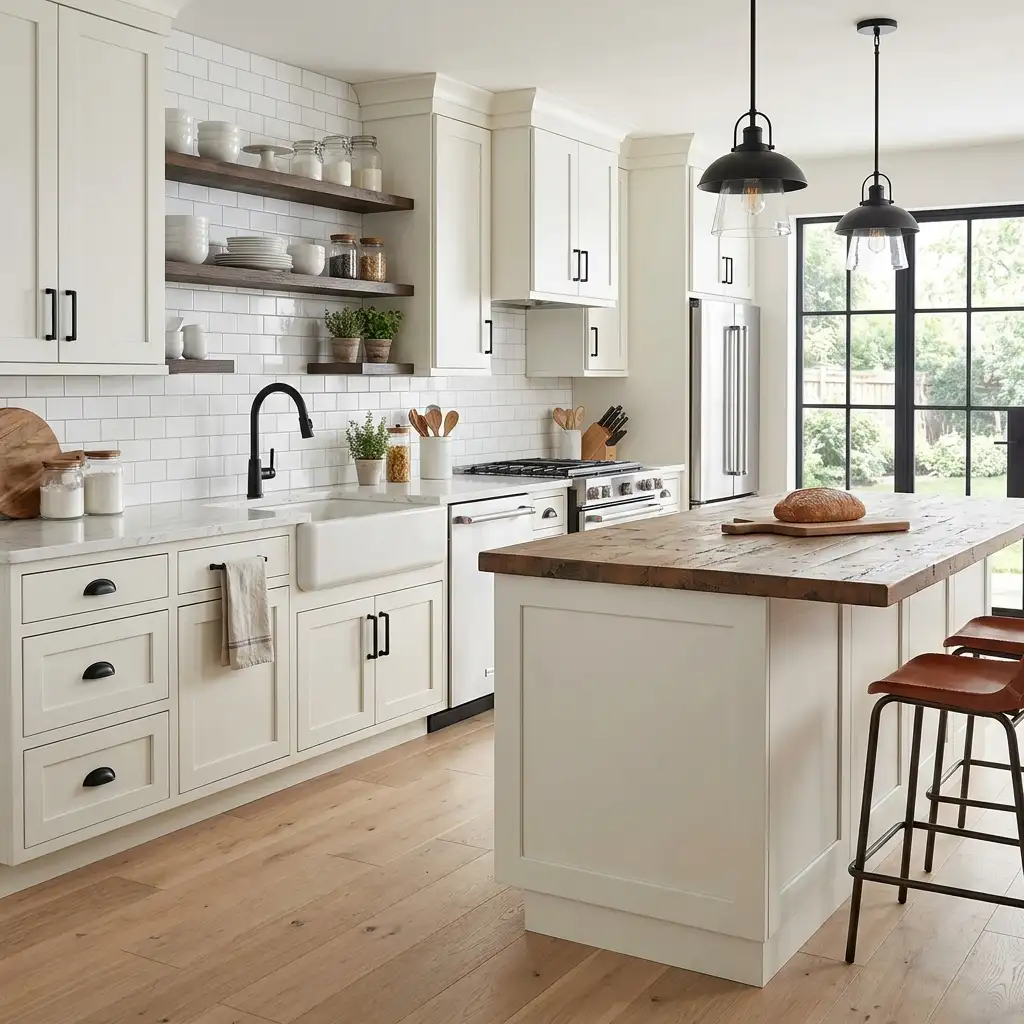 15. Add Black Hardware for Modern Farmhouse Contrast
