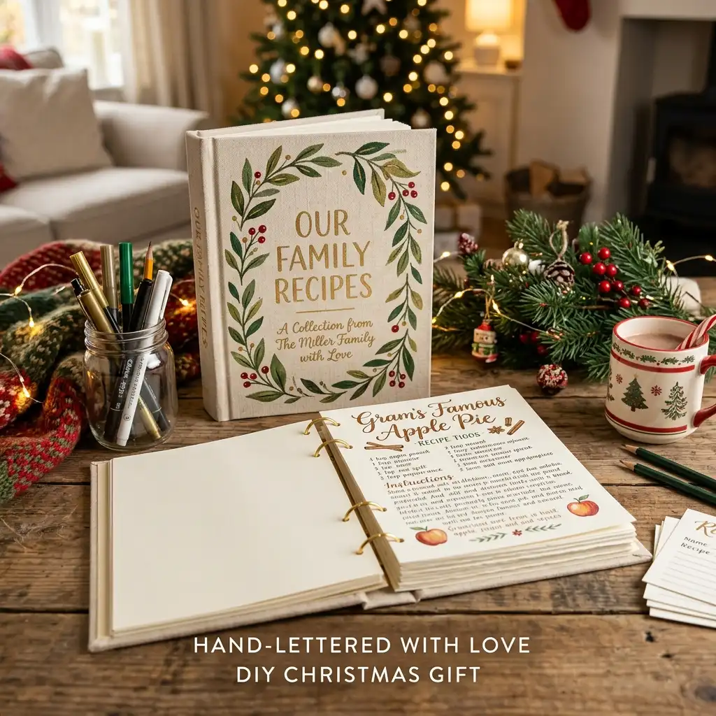 15. Personalized Hand Lettered Recipe Book