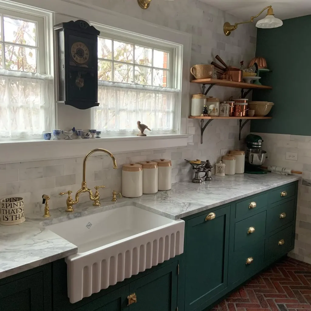 16. Add Marble Countertops for Victorian Elegance