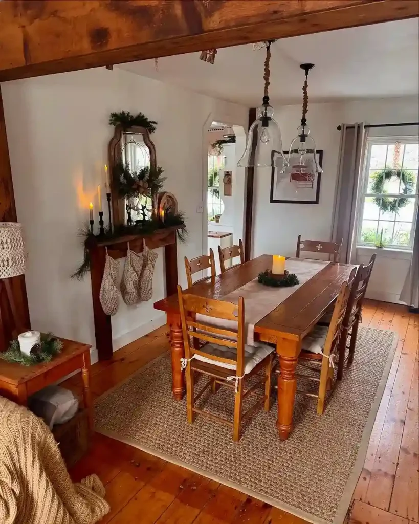 17. Hang a Large Antique or Vintage Mirror in the Dining Room