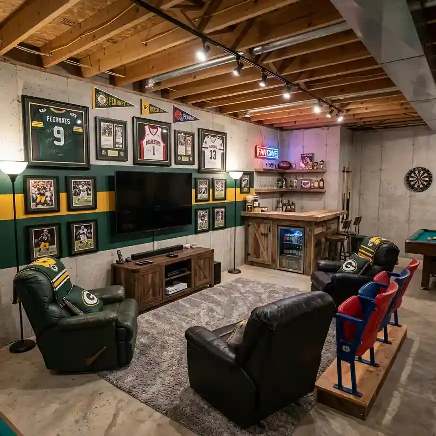 19. Design a Sports Memorabilia and Fan Cave