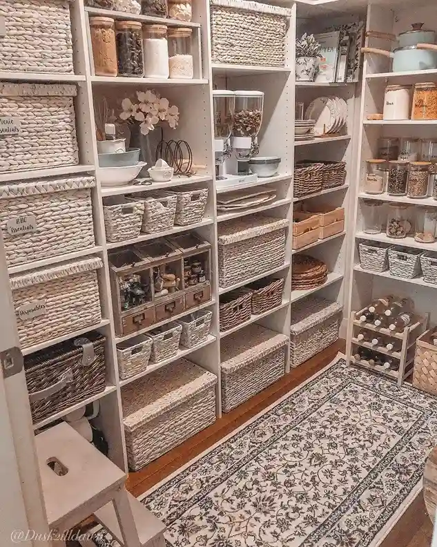 21. Add a Step Stool for Safe Upper Shelf Access