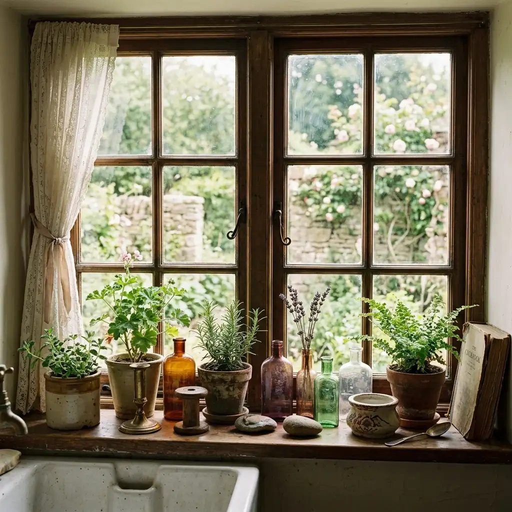 26. Style a Victorian Kitchen Windowsill