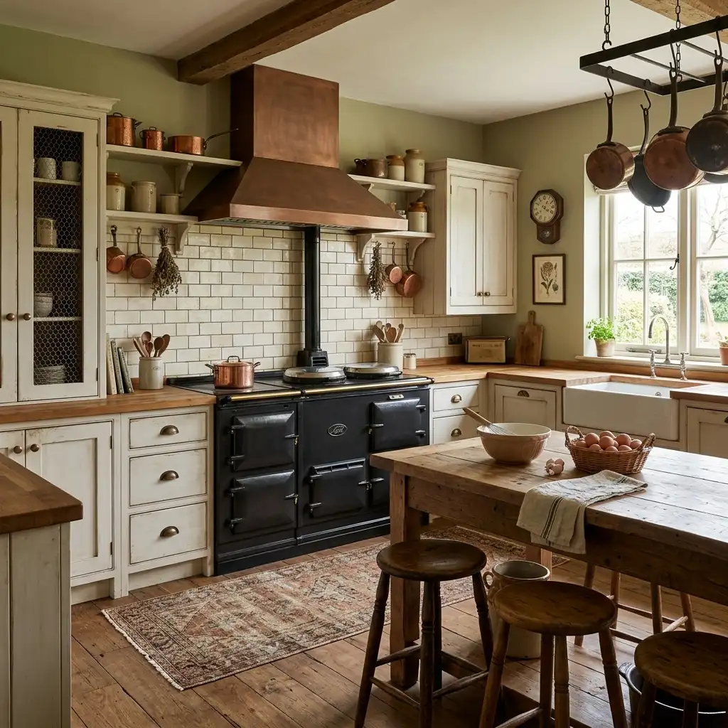 31. Choose a Farmhouse Stove or Range as a Statement Piece