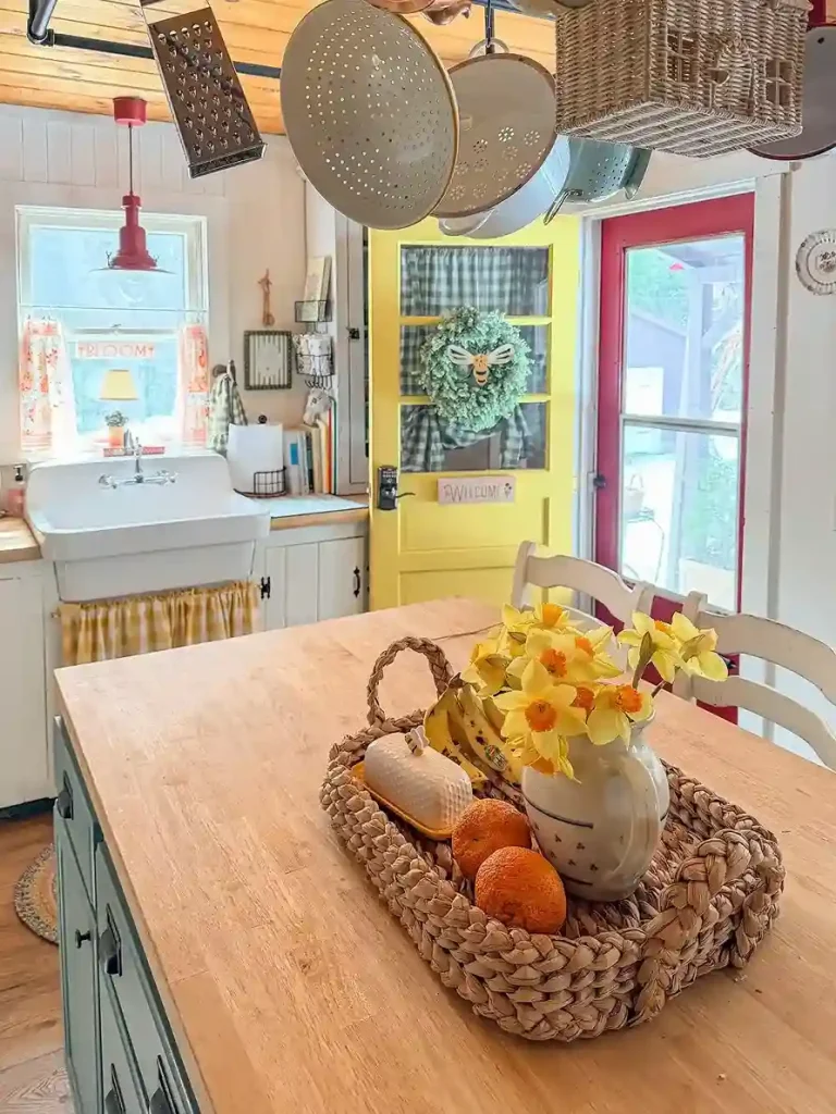 4. Use a Farmhouse Island as the Kitchen Centerpiece