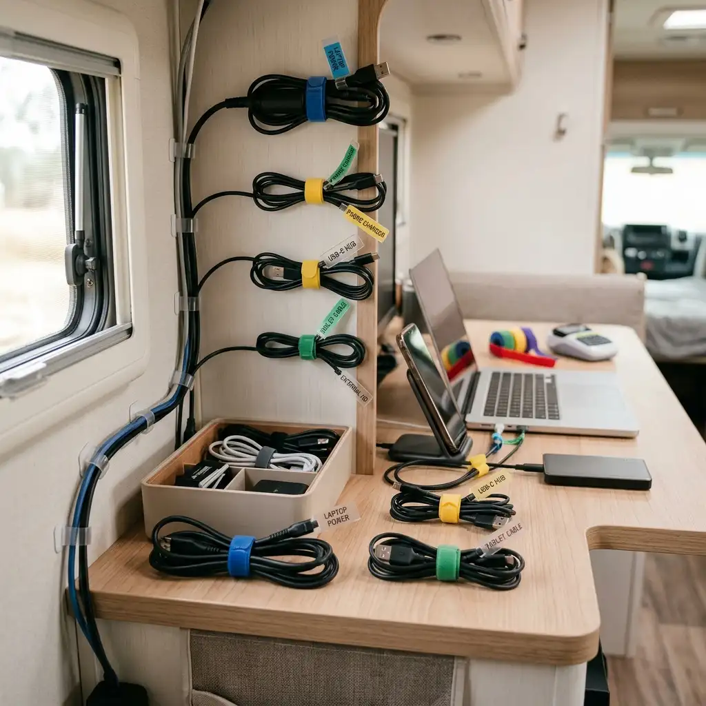 47. Use Cable Organizers to Tame Technology Clutter