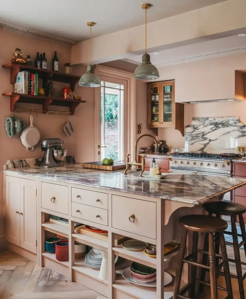 8. Add a Victorian Kitchen Island With Character