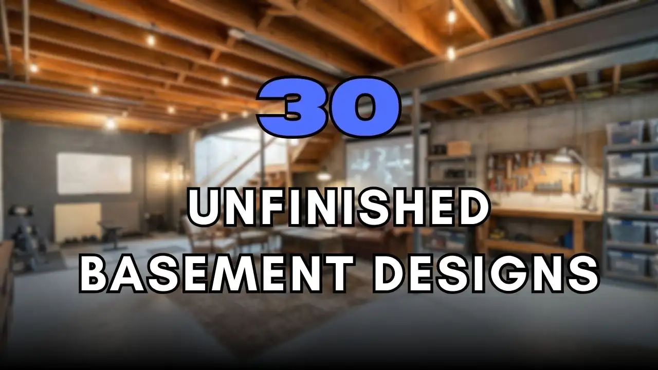 unfinished basement designs