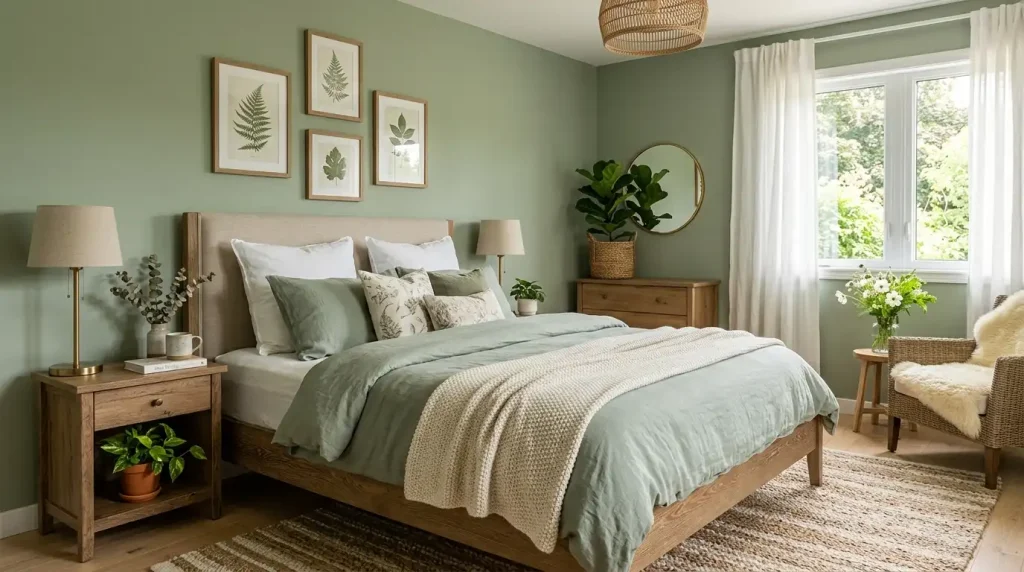 01 Sage Green Bed