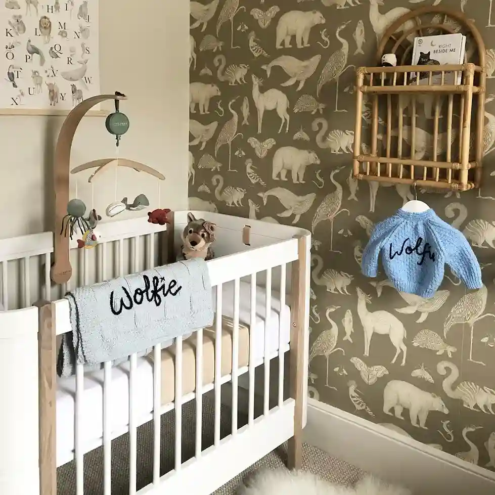 11. Install Wooden Bead Garlands as Wall Decoratio