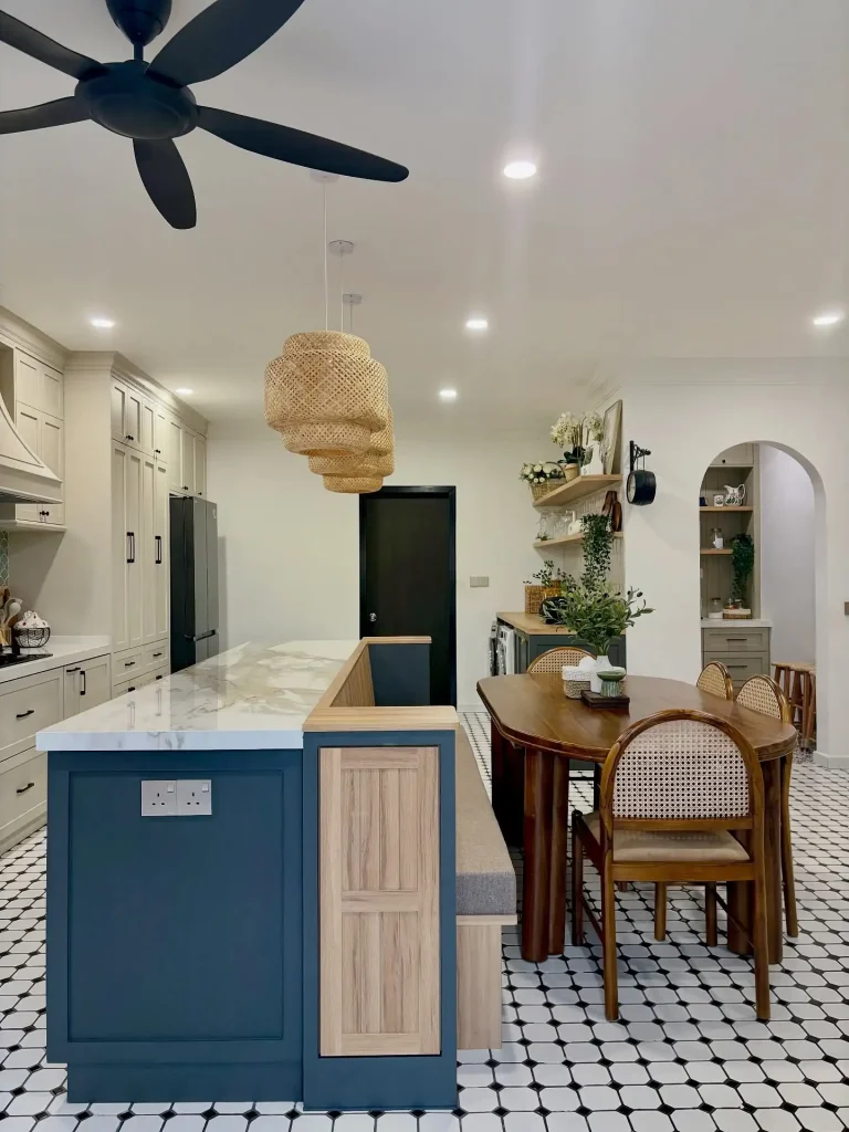 14. Painted Accent Color on the Island Only