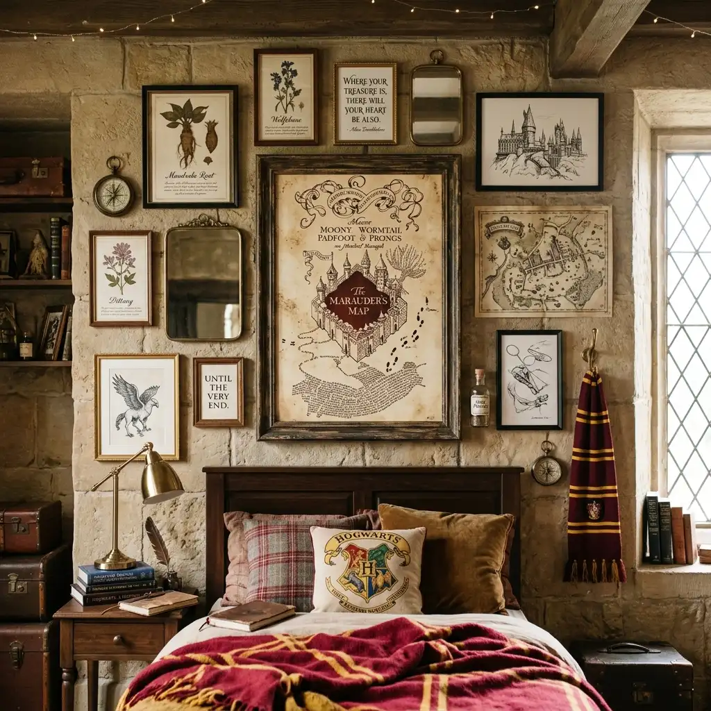 15 The wall behind the bed