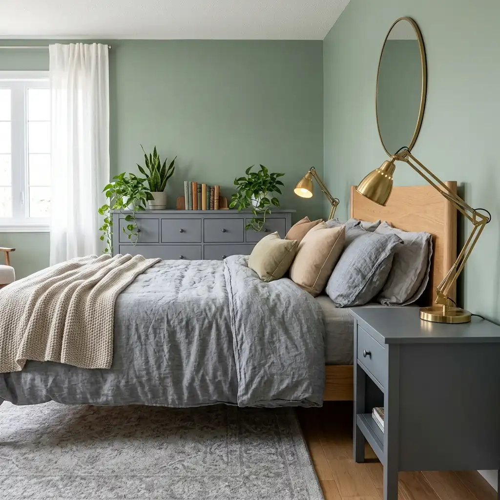 17 Cool grey bedding and cool grey furniture together