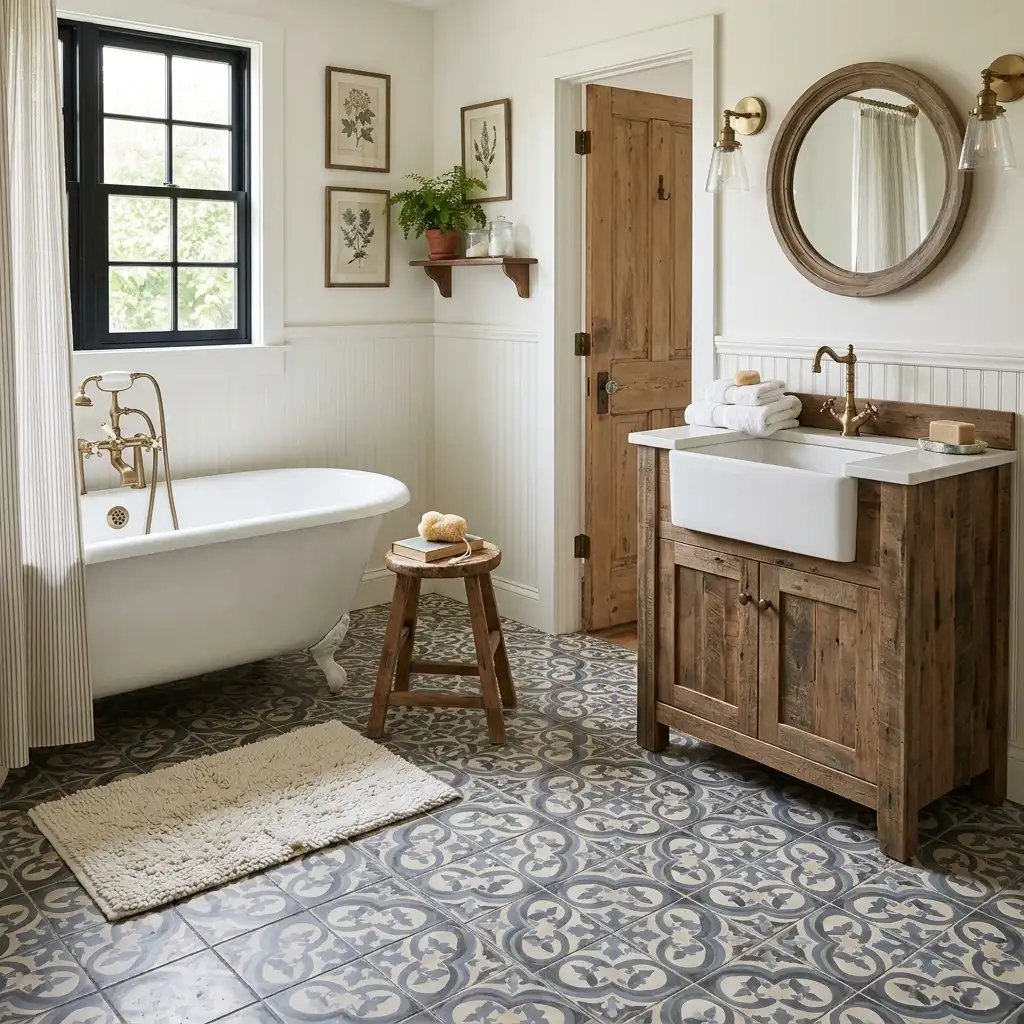 17. Cement Tile with Pattern
