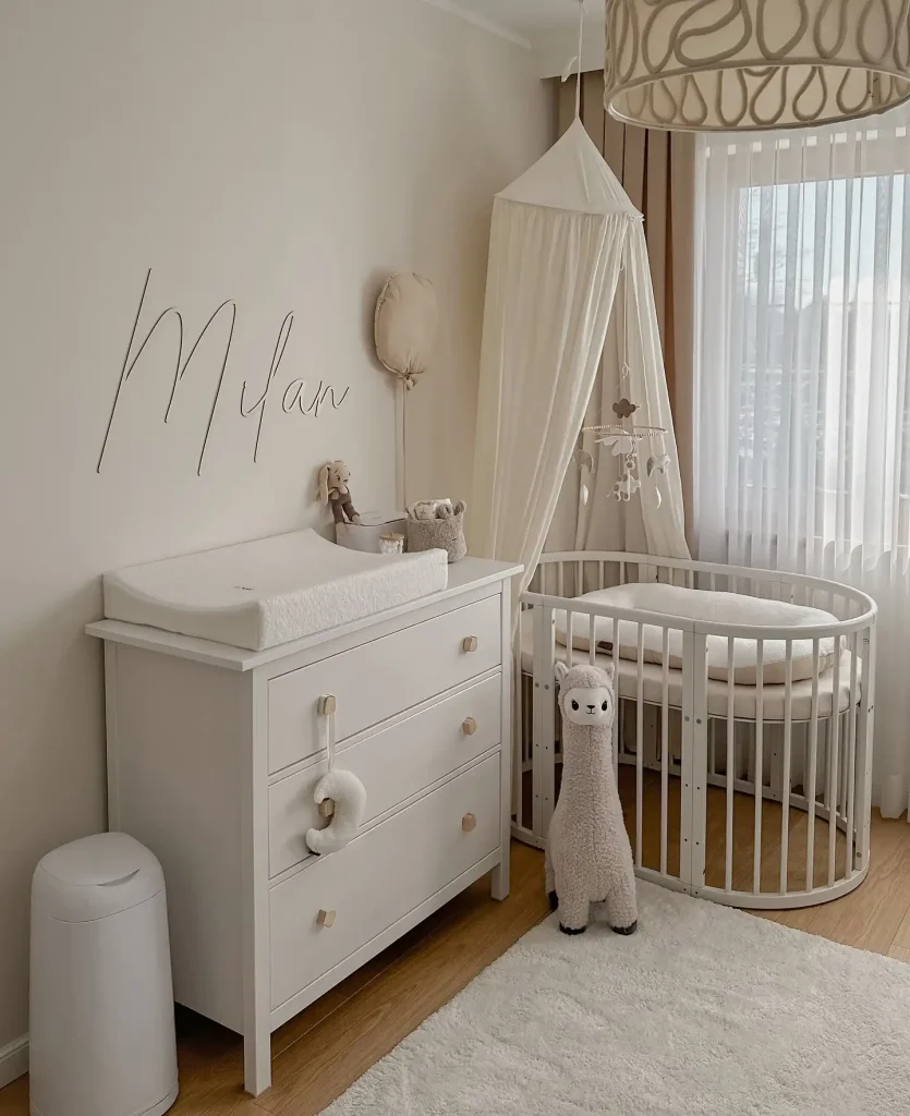 18. Install a Simple Canopy Above the Crib
