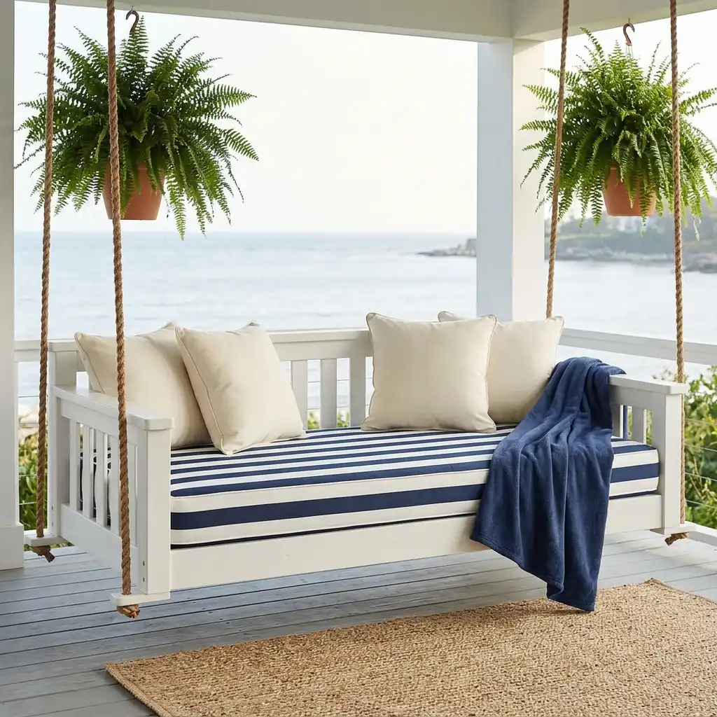 18. Navy and White Stripe