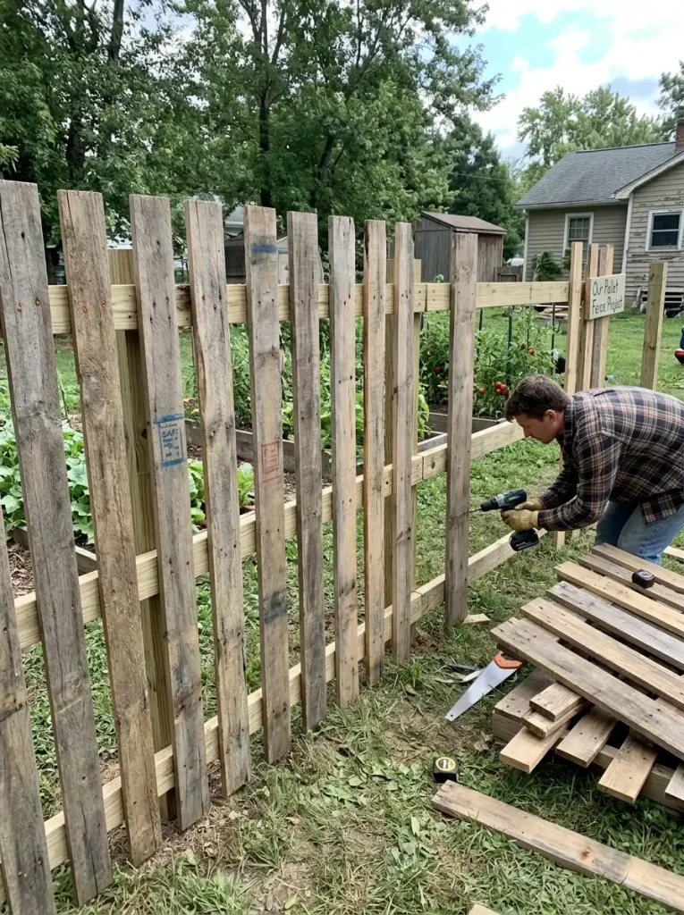 19. Pallet Wood Fence