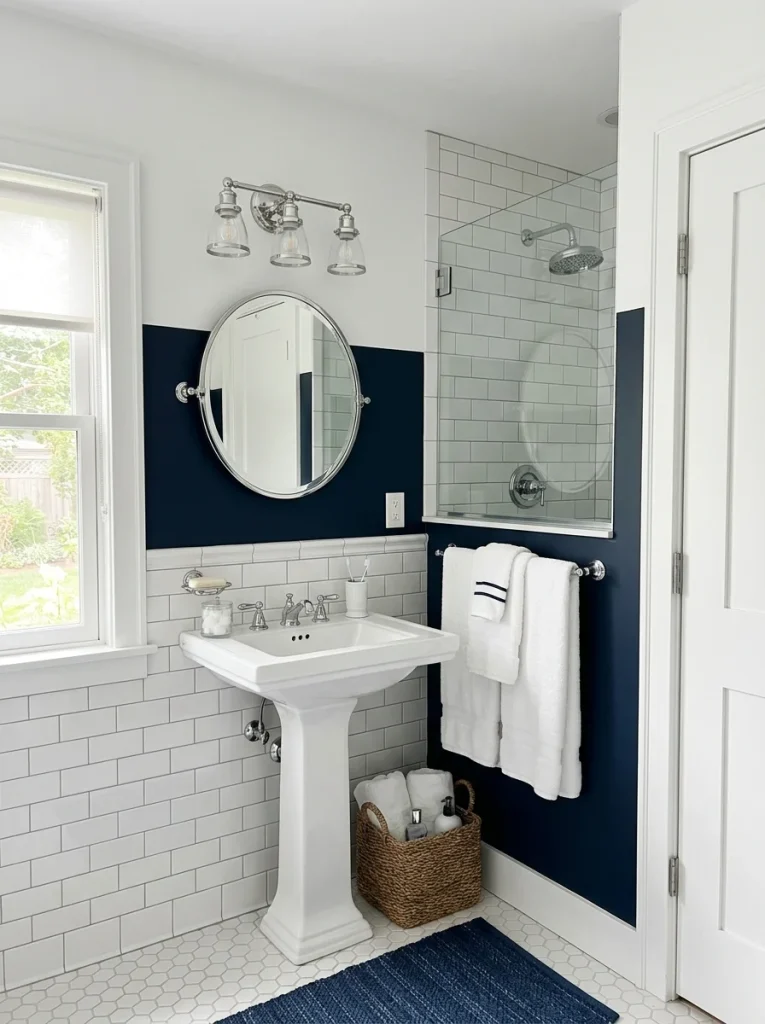22 Dark Navy Below Crisp White
