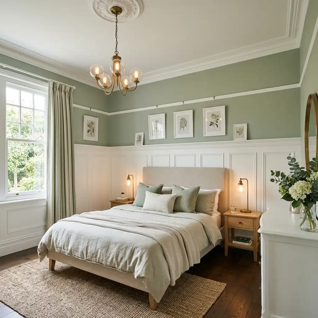 23 The bedroom with architectural features