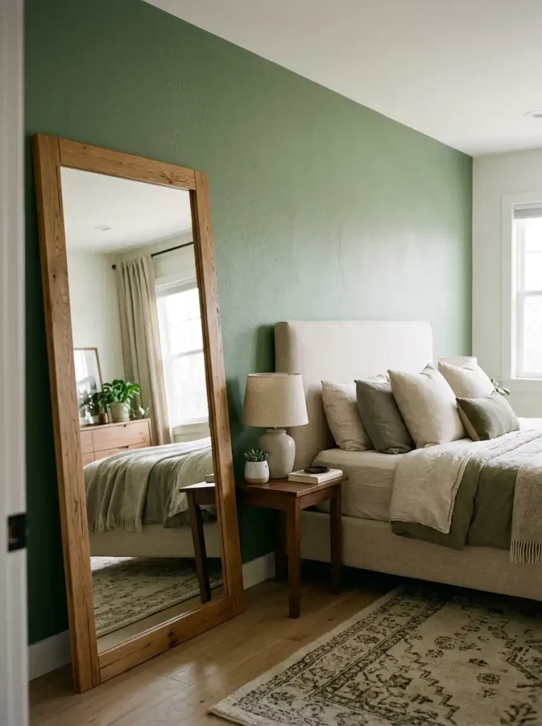 26 single large leaning mirror