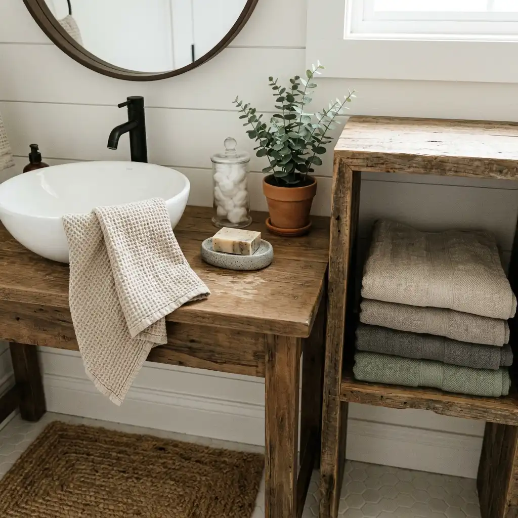 27. Linen Towels and Textured Accessories