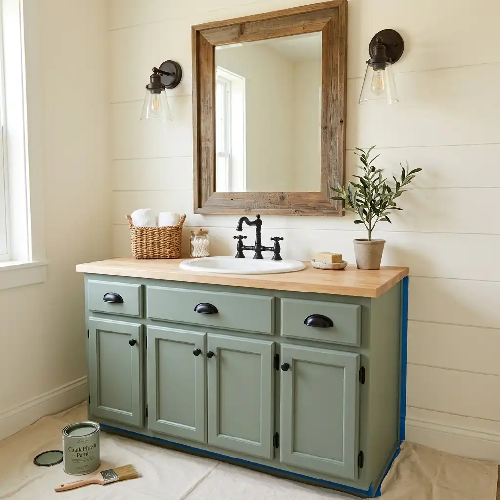 6. Paint Your Existing Vanity Before You Replace It