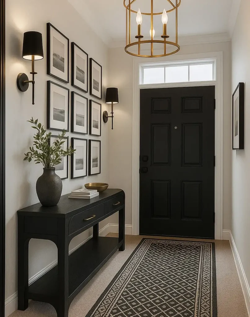 8. Entryway Table With Gallery Wall Above