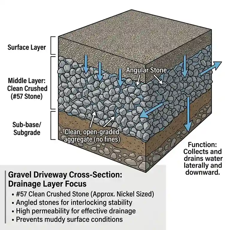9 Middle Layer Clean Crushed Stone 57 Stone