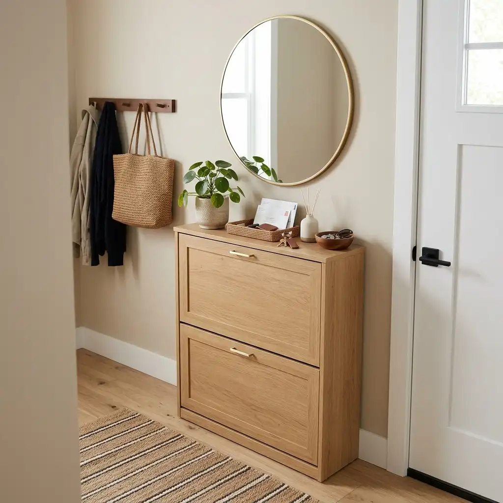 9 The shoe cabinet that doubles as a surface