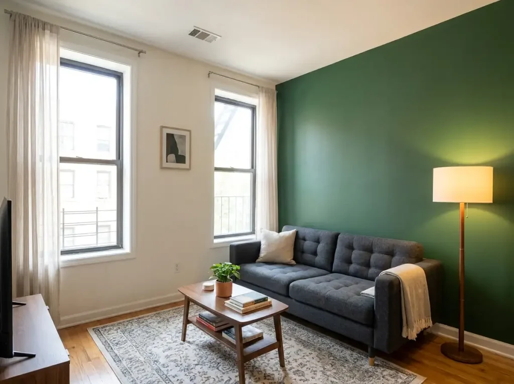 10 Dark Colors in a Small Living Room
